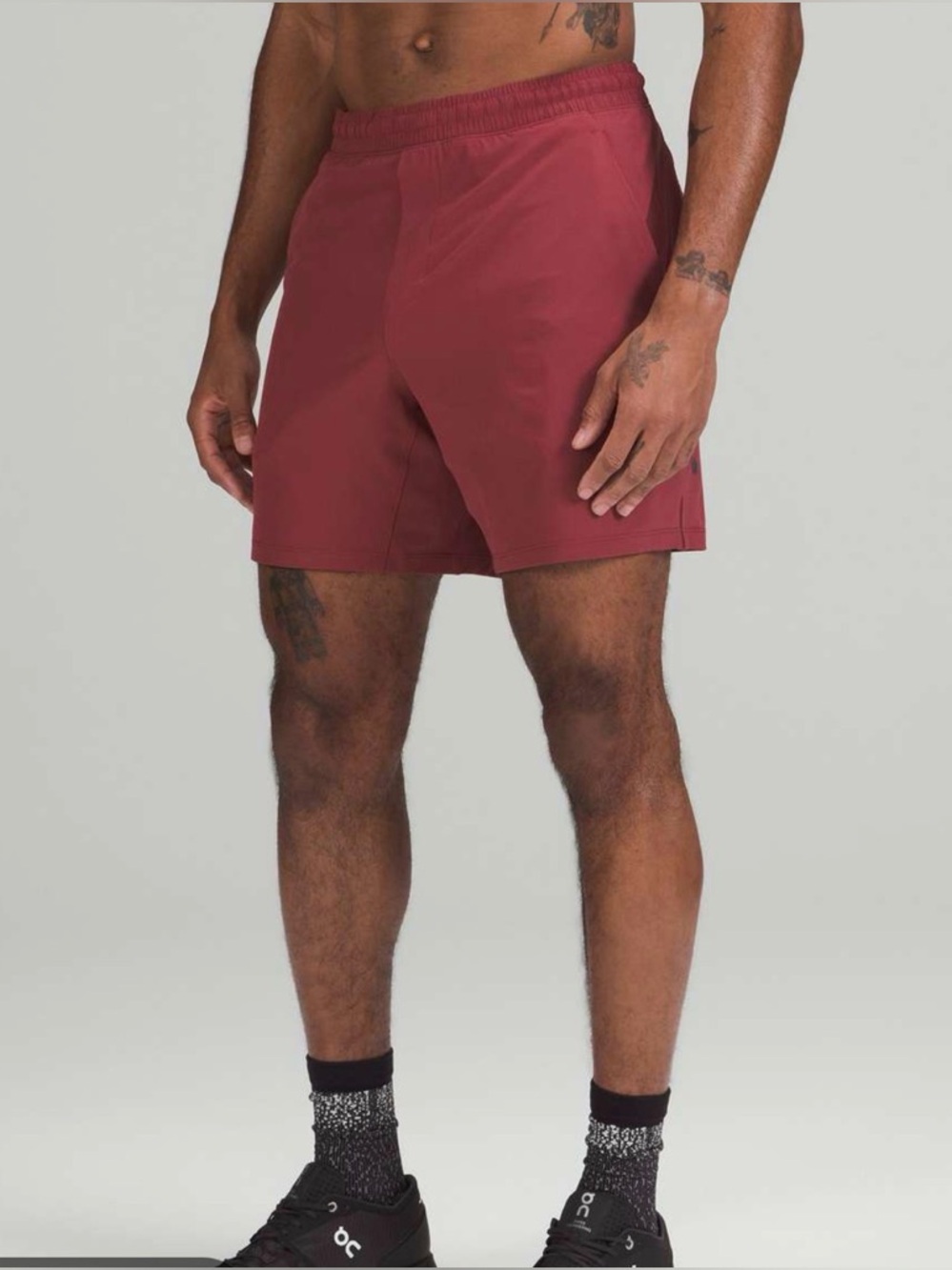 lululemon men’s pace breaker linerless, 5” mulled wine - Picture 2 of 7